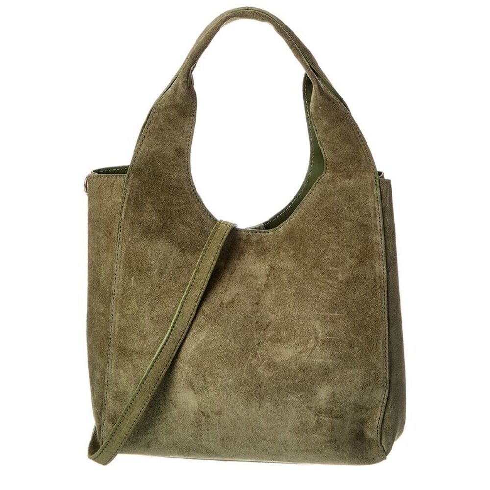 Isabella Rossetti River27 Suede Tote, Green